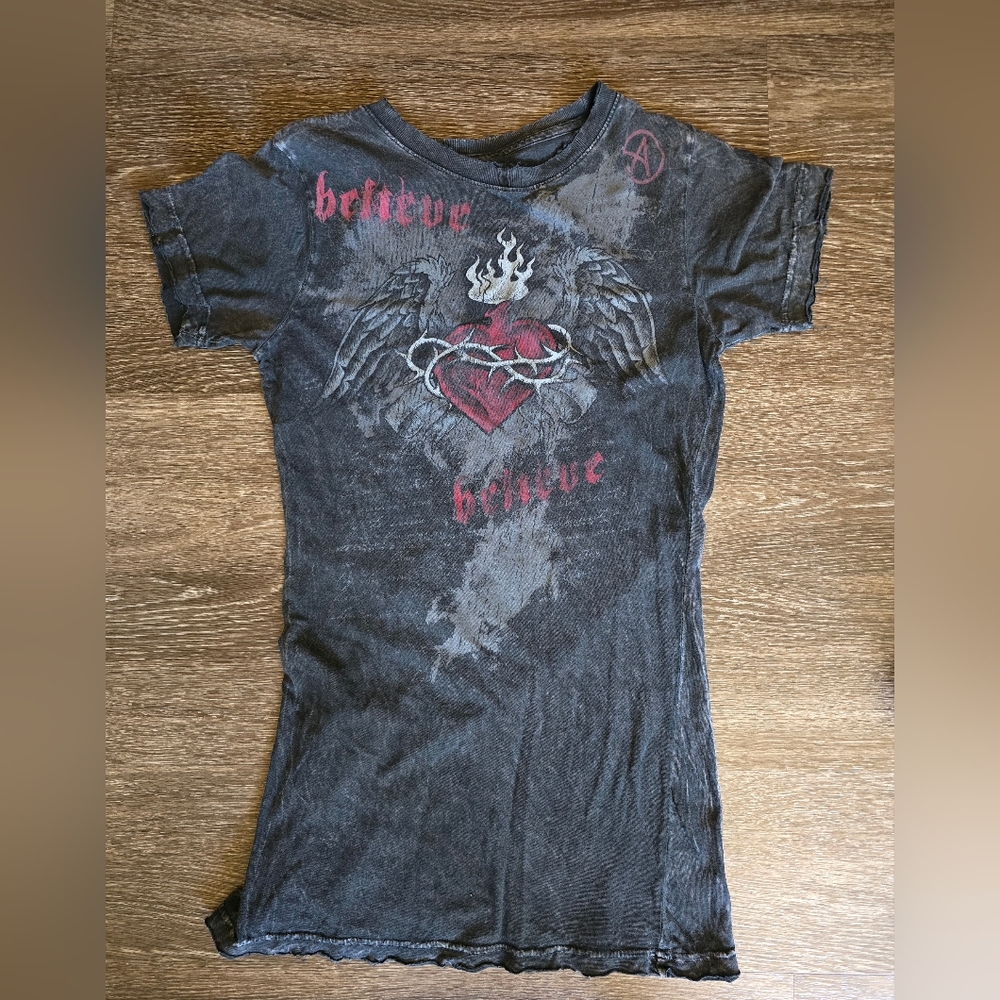 Affliction Criss Angel Mindfreak Women's T Shirt Size Medium